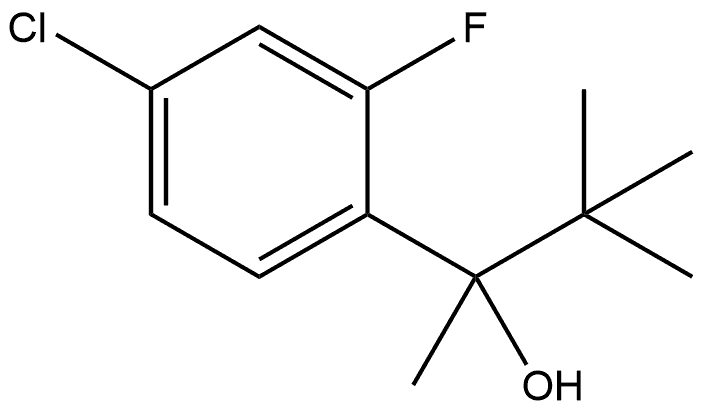 4-Chloro-α-(1,1-dimethylethyl)-2-fluoro-α-methylbenzenemethanol Structure