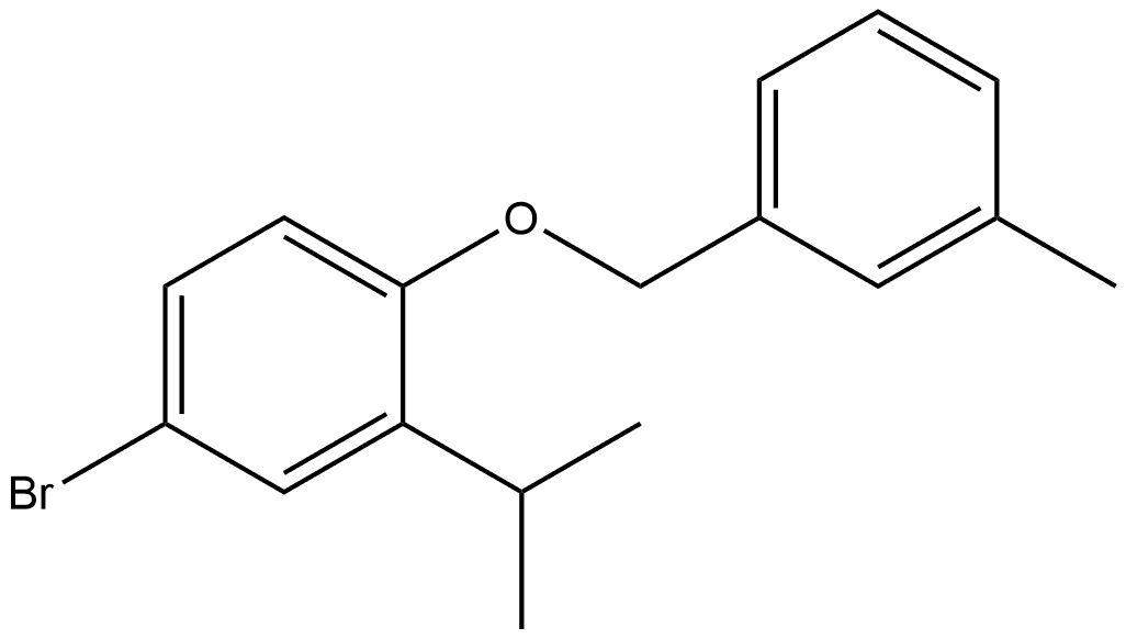 4-Bromo-2-(1-methylethyl)-1-[(3-methylphenyl)methoxy]benzene Structure