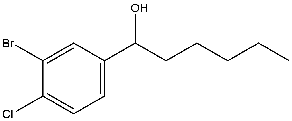 3-Bromo-4-chloro-α-pentylbenzenemethanol Structure