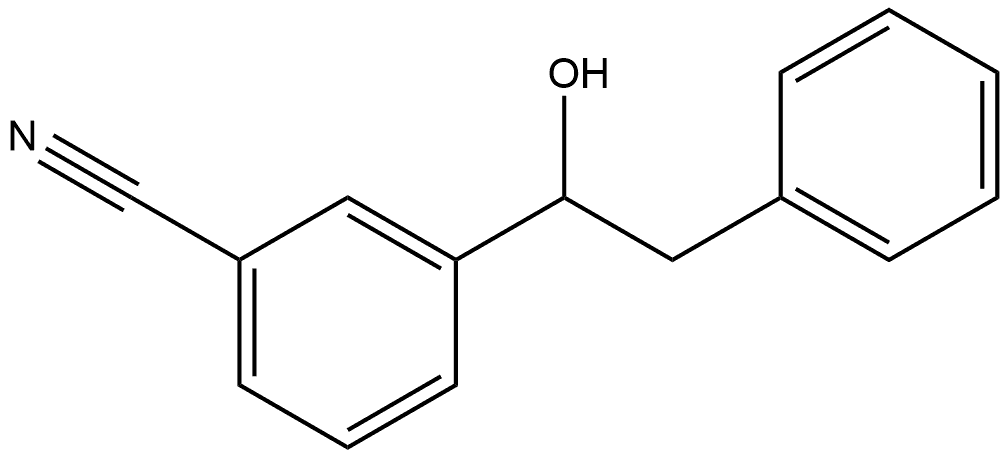 3-(1-Hydroxy-2-phenylethyl)benzonitrile Structure