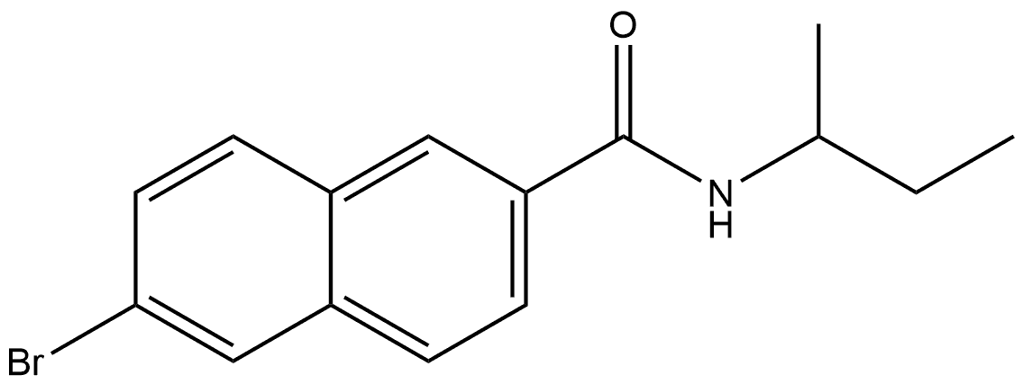 6-Bromo-N-(1-methylpropyl)-2-naphthalenecarboxamide Structure
