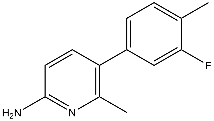 5-(3-Fluoro-4-methylphenyl)-6-methyl-2-pyridinamine Structure