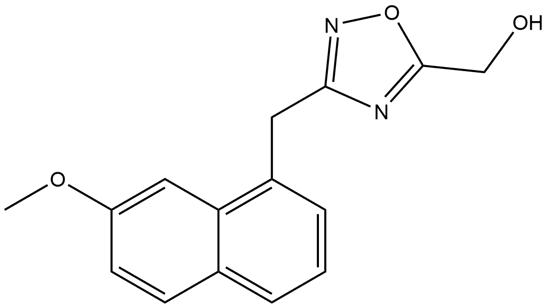 3-[(7-Methoxy-1-naphthyl)methyl]-1,2,4-oxadiazol-5-yl]methanol Structure