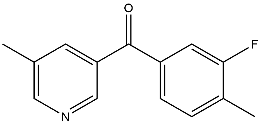 (3-Fluoro-4-methylphenyl)(5-methyl-3-pyridinyl)methanone Structure