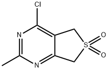 Thieno[3,4-d]pyrimidine, 4-chloro-5,7-dihydro-2-methyl-, 6,6-dioxide 구조식 이미지
