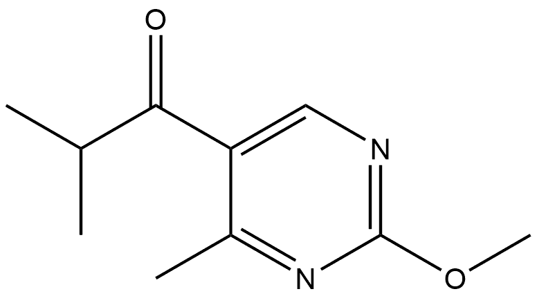 1-(2-Methoxy-4-methyl-5-pyrimidinyl)-2-methyl-1-propanone 구조식 이미지