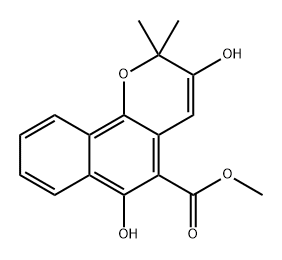 2H-Naphtho[1,2-b]pyran-5-carboxylic acid, 3,6-dihydroxy-2,2-dimethyl-, methyl ester Structure