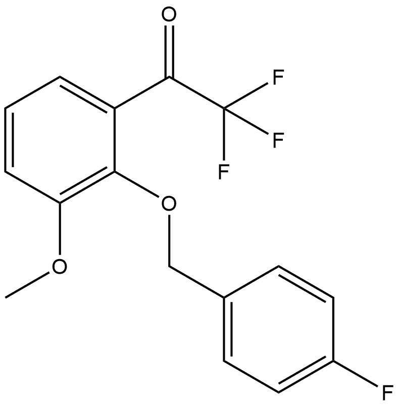 2,2,2-Trifluoro-1-(2-((4-fluorobenzyl)oxy)-3-methoxyphenyl)ethanone Structure