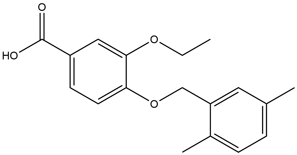 4-[(2,5-Dimethylphenyl)methoxy]-3-ethoxybenzoic acid Structure