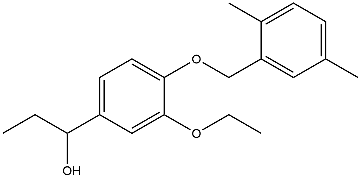 4-[(2,5-Dimethylphenyl)methoxy]-3-ethoxy-α-ethylbenzenemethanol Structure