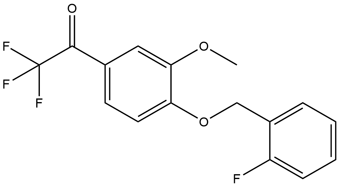 2,2,2-Trifluoro-1-(4-((2-fluorobenzyl)oxy)-3-methoxyphenyl)ethanone Structure