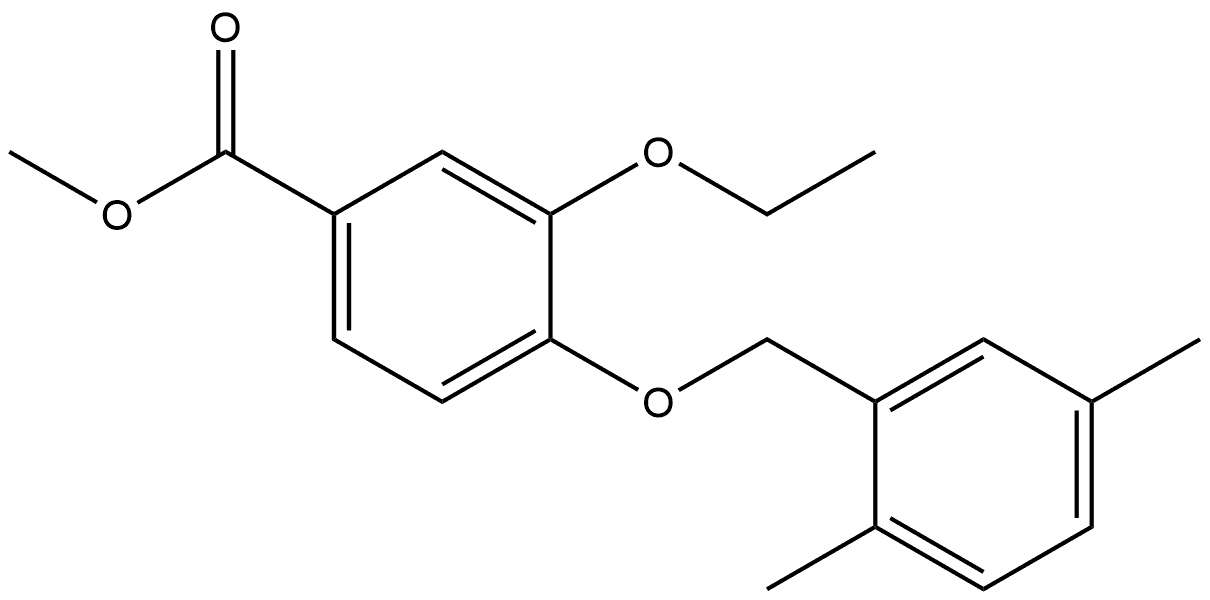 Methyl 4-[(2,5-dimethylphenyl)methoxy]-3-ethoxybenzoate Structure