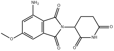 1H-Isoindole-1,3(2H)-dione, 4-amino-2-(2,6-dioxo-3-piperidinyl)-6-methoxy- Structure