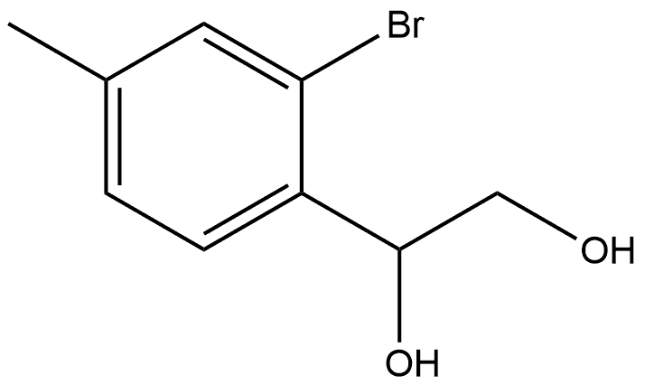 1-(2-Bromo-4-methylphenyl)-1,2-ethanediol Structure