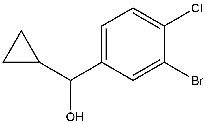 3-Bromo-4-chloro-α-cyclopropylbenzenemethanol Structure