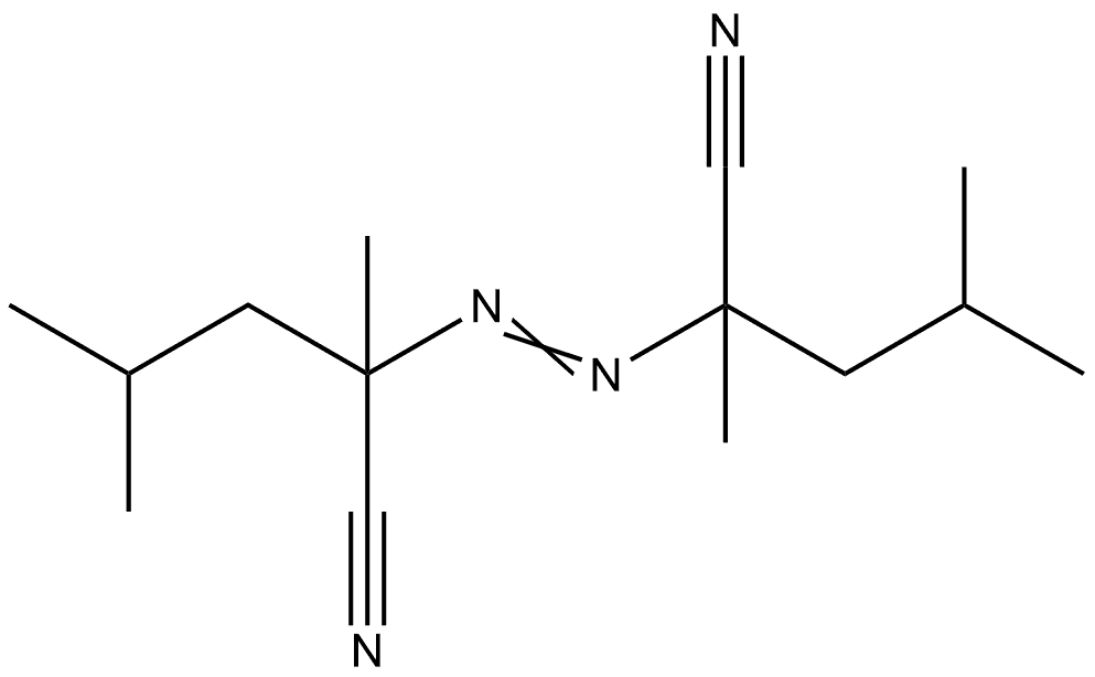 Pentanenitrile, 2,2'-(1E)-1,2-diazenediylbis[2,4-dimethyl- Structure