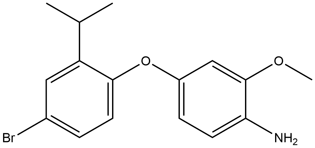 4-[4-Bromo-2-(1-methylethyl)phenoxy]-2-methoxybenzenamine Structure