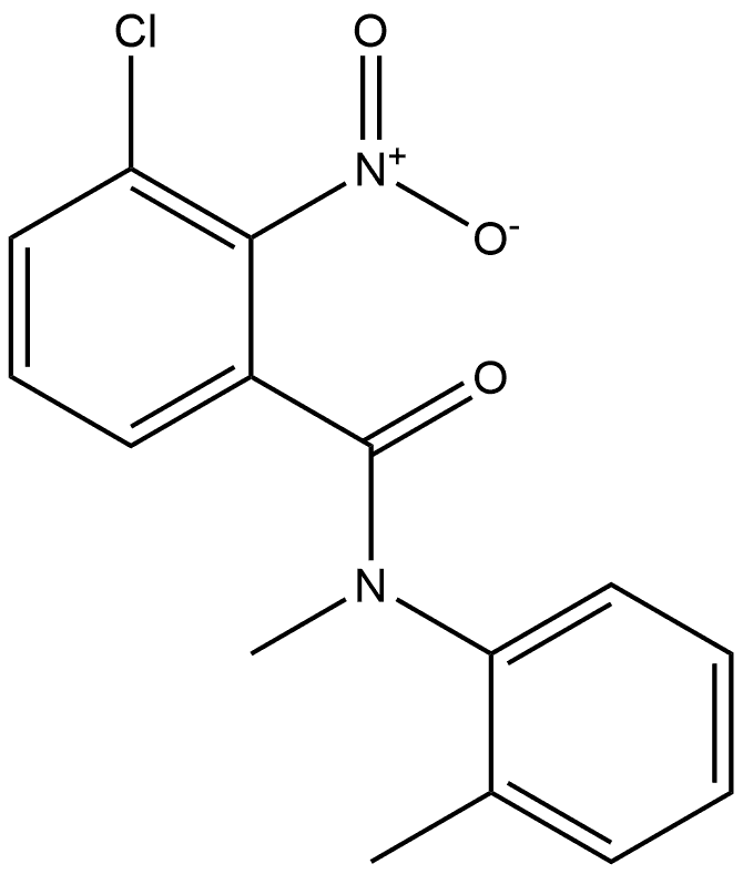 3-chloro-N-methyl-2-nitro-N-(o-tolyl)benzamide Structure