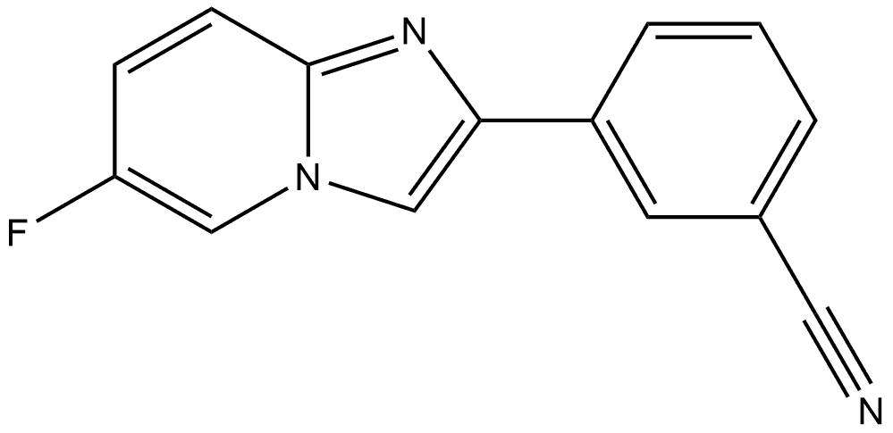 3-(6-Fluoroimidazo[1,2-a]pyridin-2-yl)benzonitrile Structure