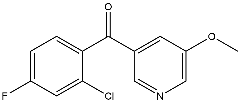 (2-Chloro-4-fluorophenyl)(5-methoxy-3-pyridinyl)methanone Structure