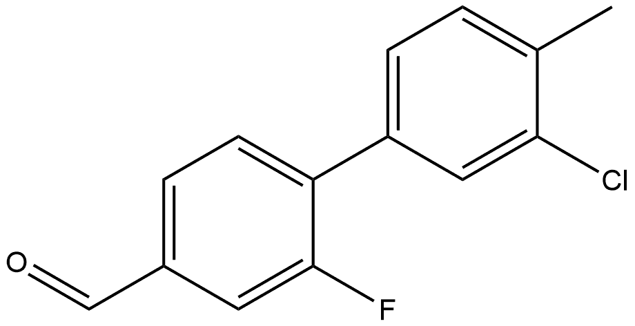3'-Chloro-2-fluoro-4'-methyl[1,1'-biphenyl]-4-carboxaldehyde Structure
