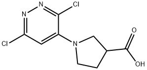 3-Pyrrolidinecarboxylic acid, 1-(3,6-dichloro-4-pyridazinyl)- 구조식 이미지