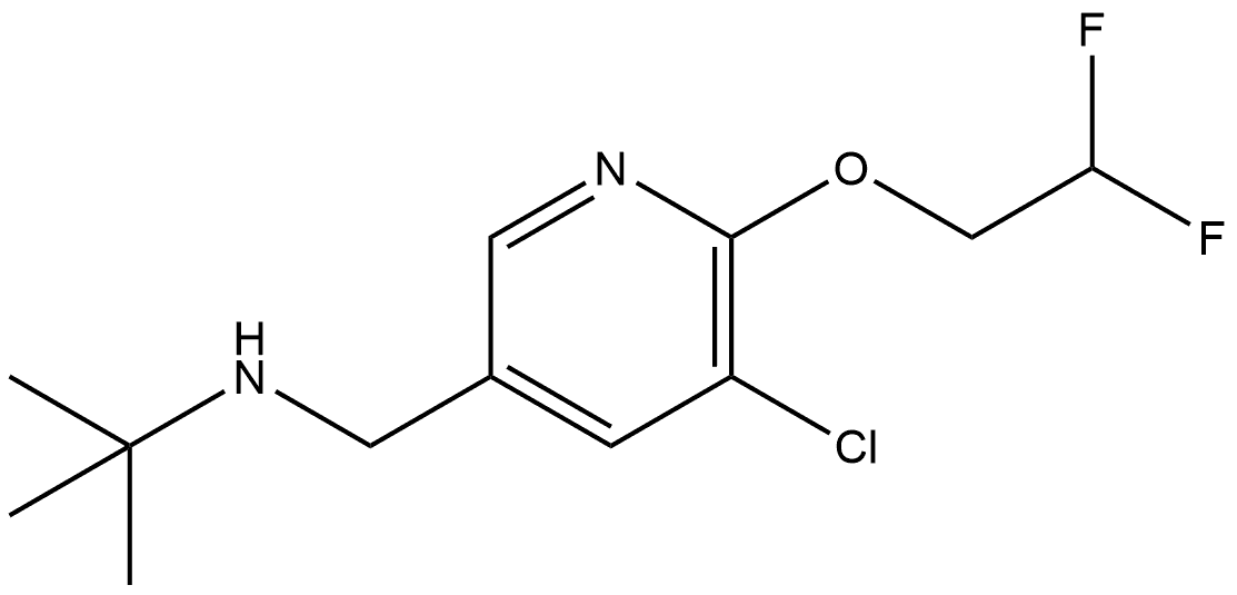 5-Chloro-6-(2,2-difluoroethoxy)-N-(1,1-dimethylethyl)-3-pyridinemethanamine Structure