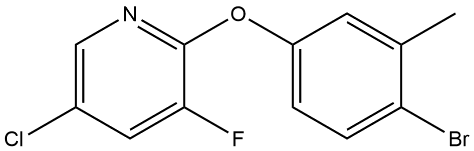 2-(4-Bromo-3-methylphenoxy)-5-chloro-3-fluoropyridine Structure