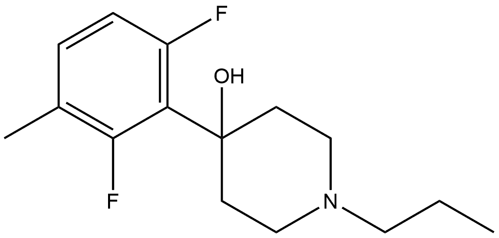 4-(2,6-Difluoro-3-methylphenyl)-1-propyl-4-piperidinol Structure
