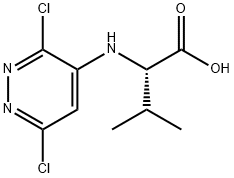 2-[(3,6-dichloropyridazin-4-yl)amino]-3-methylbutanoic acid 구조식 이미지