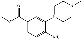 Benzoic acid, 4-amino-3-(4-methyl-1-piperazinyl)-, methyl ester Structure