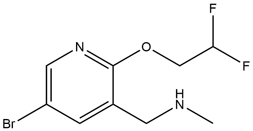 5-Bromo-2-(2,2-difluoroethoxy)-N-methyl-3-pyridinemethanamine Structure