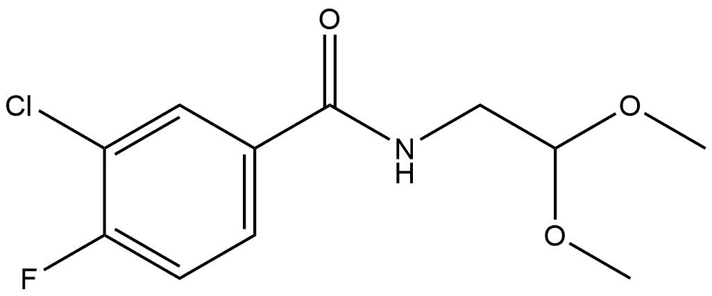 3-Chloro-N-(2,2-dimethoxyethyl)-4-fluorobenzamide Structure