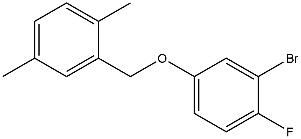 2-Bromo-4-[(2,5-dimethylphenyl)methoxy]-1-fluorobenzene Structure