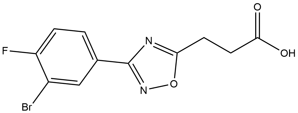 3-(3-Bromo-4-fluorophenyl)-1,2,4-oxadiazole-5-propanoic acid Structure