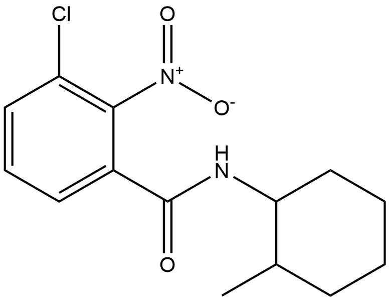 3-chloro-N-(2-methylcyclohexyl)-2-nitrobenzamide Structure