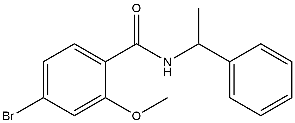 4-Bromo-2-methoxy-N-(1-phenylethyl)benzamide Structure