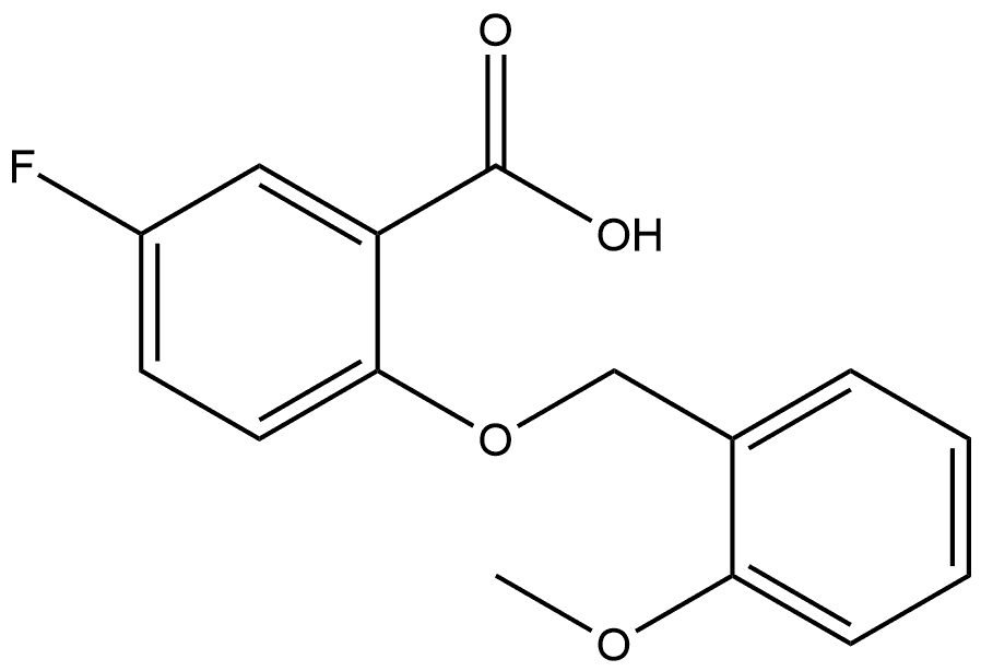 5-Fluoro-2-[(2-methoxyphenyl)methoxy]benzoic acid Structure