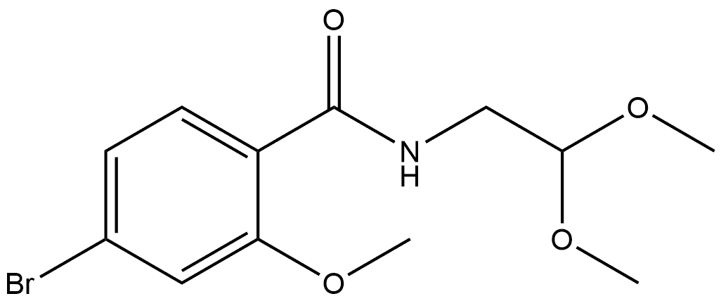 4-Bromo-N-(2,2-dimethoxyethyl)-2-methoxybenzamide Structure