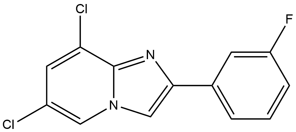 6,8-Dichloro-2-(3-fluorophenyl)imidazo[1,2-a]pyridine Structure