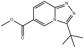Methyl 3-(tert-butyl)-[1,2,4]triazolo[4,3-a]pyridine-6-carboxylate 구조식 이미지