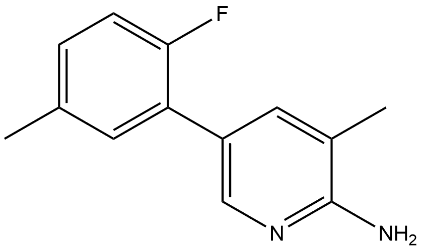 5-(2-Fluoro-5-methylphenyl)-3-methyl-2-pyridinamine 구조식 이미지