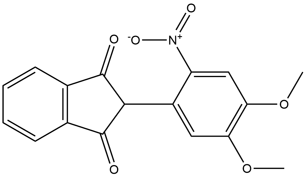 2-(4,5-Dimethoxy-2-nitrophenyl)-1H-indene-1,3(2H)-dione Structure