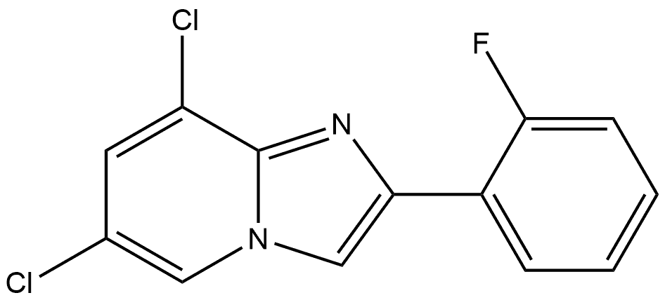 6,8-Dichloro-2-(2-fluorophenyl)imidazo[1,2-a]pyridine 구조식 이미지