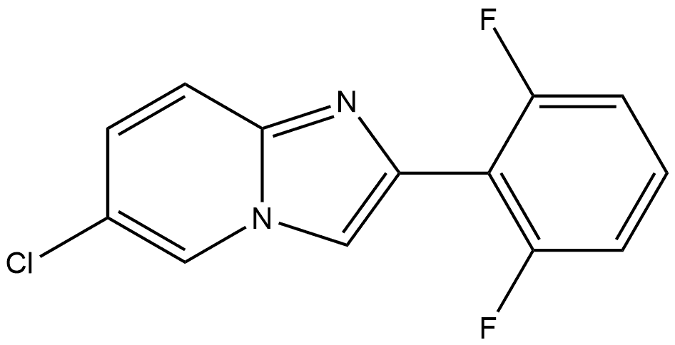 6-Chloro-2-(2,6-difluorophenyl)imidazo[1,2-a]pyridine 구조식 이미지