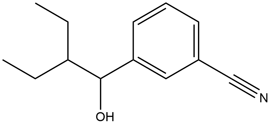 3-(2-Ethyl-1-hydroxybutyl)benzonitrile Structure