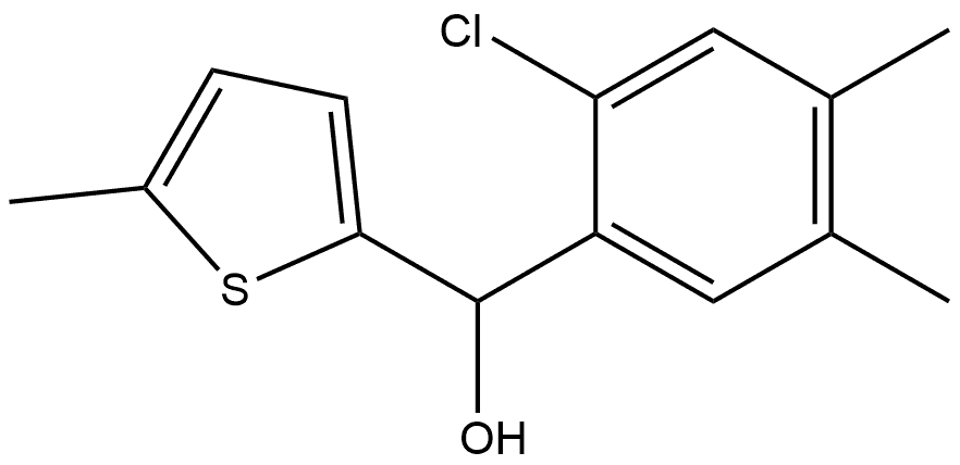 α-(2-Chloro-4,5-dimethylphenyl)-5-methyl-2-thiophenemethanol Structure