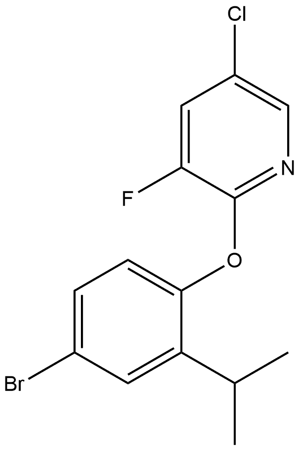 2-[4-Bromo-2-(1-methylethyl)phenoxy]-5-chloro-3-fluoropyridine Structure