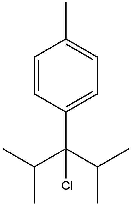 1-[1-Chloro-2-methyl-1-(1-methylethyl)propyl]-4-methylbenzene Structure