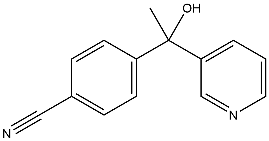 4-[1-Hydroxy-1-(3-pyridinyl)ethyl]benzonitrile Structure